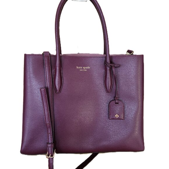 Like New Kate Spade NY Eva Deep Plum Shoulder Bag Purse - Picture 1 of 13